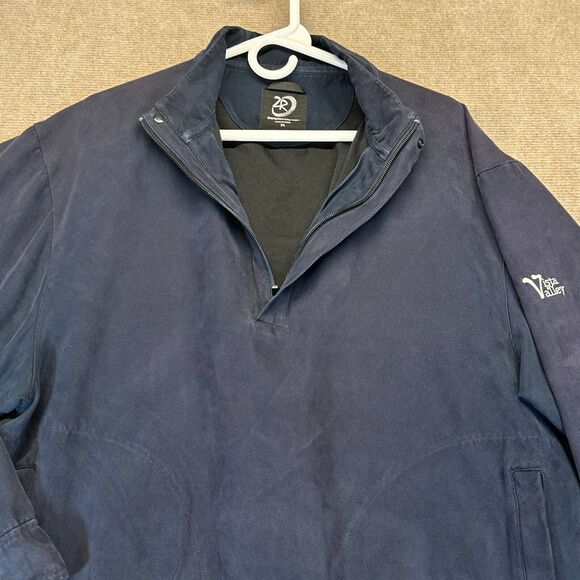 Zero Restriction Micro Suede Jacket Mens XL Pullover Golf Navy Vista Valley Logo - Picture 3 of 14